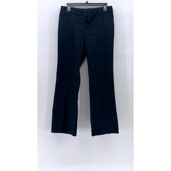 MASSIMO Women's Navy Solid Mid-Rise Casual Fit3 Stretch Bootcut Pants SZ 4 - Picture 1 of 10